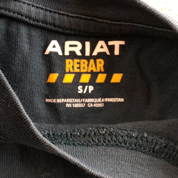 Ariat Mens T-Shirt Small Long Sleeve Pullover Graphic Tee Casual Classic Rebar - Picture 5 of 10